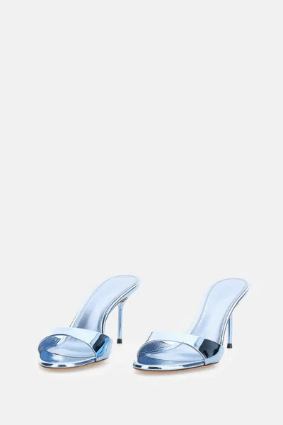 Paris Texas Light Blue Patent Leather Mule Sandals