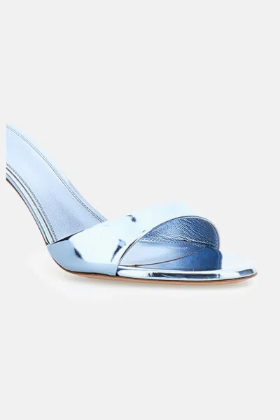 Paris Texas Light Blue Patent Leather Mule Sandals