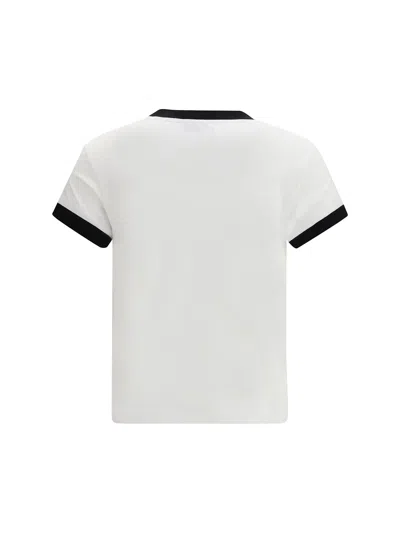 Off-white White Embroidered Script Fitted T-shirt In White