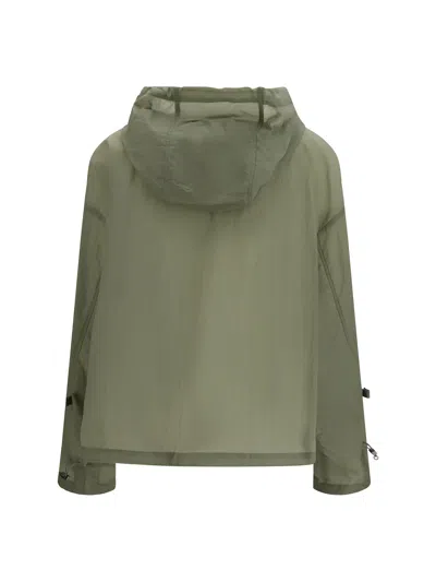 Parajumpers Bicolor Polyamide Shell Jacket In Green