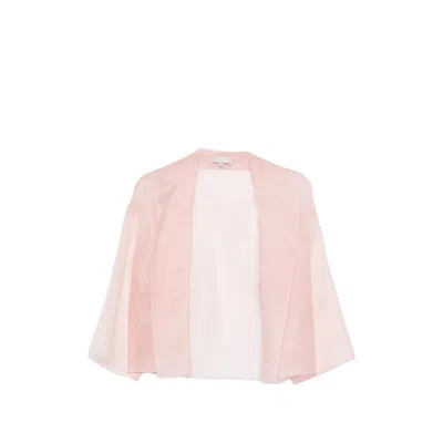 Antonelli Open-front Cropped Jacket In Pink