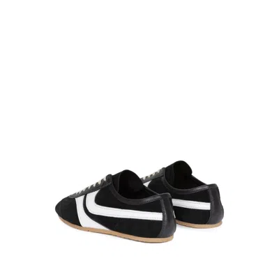 Dries Van Noten Sneakers Contrast Stitching Low Top Rubber Sole In Black