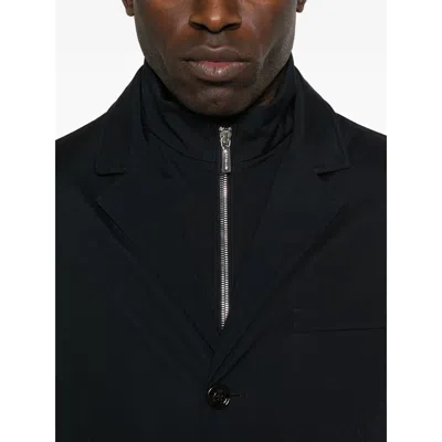 Moorer Button Zip Jacket In Black