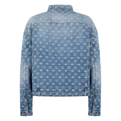 Dsquared2 Logo-embellishment Denim Jacket In Blue