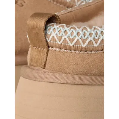 Ugg Tazz Beige Sabot With Embossed Logo In Suede Woman In Multi