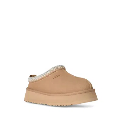 Ugg Tazz Beige Sabot With Embossed Logo In Suede Woman In Multi