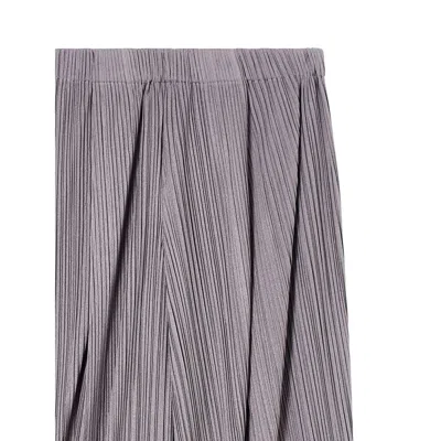 Giorgio Armani Pleated T-shirt Trousers With Elastic Waistband For Women In Gray