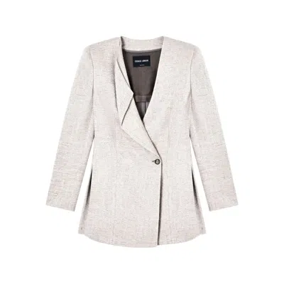 Giorgio Armani Single-breasted Mini Jacket In Neutral