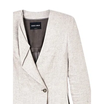 Giorgio Armani Single-breasted Mini Jacket In Neutral