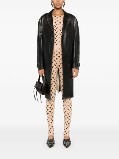 Marine Serre Recycled Moon Jersey Stirrup Leggings In Neutral