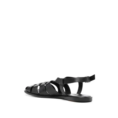 Dragon Diffusion Woven Strap Sandals In Black