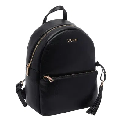 Liu •jo Logo Backpack In Black