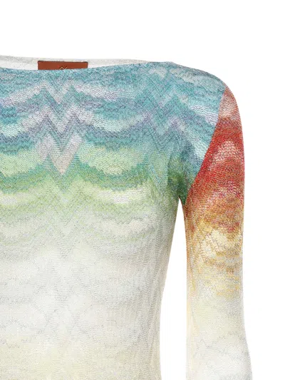 Missoni Womens Multicolor Gradient Raschel-knit Mini Dress