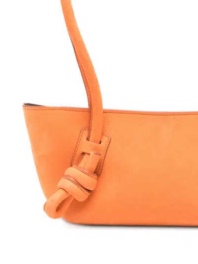 Hereu Fleca Leather Shoulder Bag In Orange