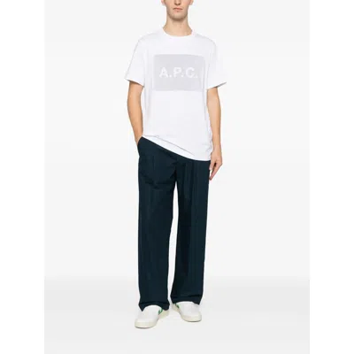 Apc A. P.c. Rectangular-shape-logo T-shirt In White