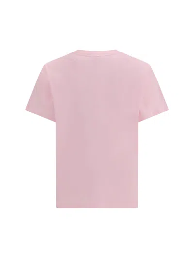 Ganni Graphic Print Crew Neck Short Sleeve Top In Multi