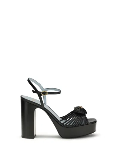 Valentino Garavani Sandal Royal Platform Sandal In Kidskin 115mm Woman Black 40.5