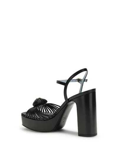 Valentino Garavani Sandal Royal Platform Sandal In Kidskin 115mm Woman Black 40.5