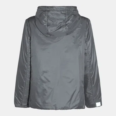 Max Mara The Cube Grey Down Jacket In Red