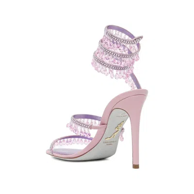 René Caovilla Chandelier 105mm Crystal-embellished Sandals In White