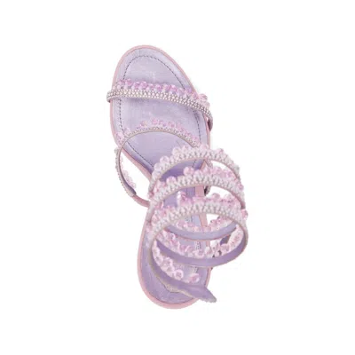 René Caovilla Chandelier 105mm Crystal-embellished Sandals In White