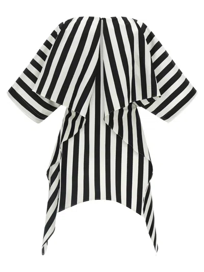 Jacquemus Womens Jacquard Medium Stripes Moisson Striped Cotton And Silk Tunic In Multi