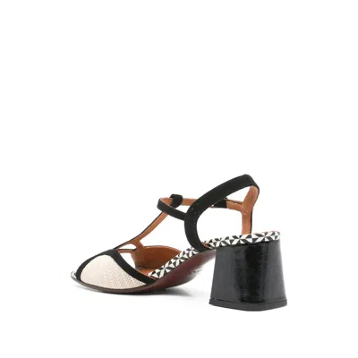 Chie Mihara Lipika T-strap Patterned Sandals In Black