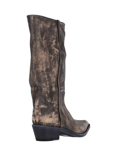 Khaite Calf Leather Pointed-toe Boots In Black