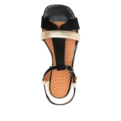 Chie Mihara T-strap Metallic-effect Flat Sandals In Multi