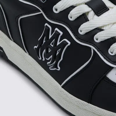 Amiri Vintage Leather Sneakers With Logo Details For Men In Black