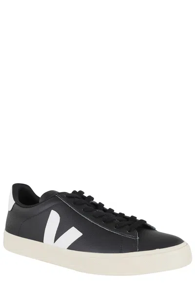 Veja Black And White Leather Campo Sneakers