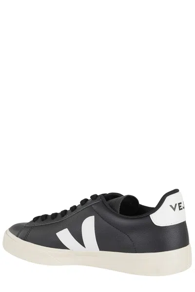 Veja Black And White Leather Campo Sneakers