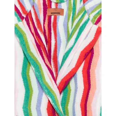 Missoni Hooded Stripe-pattern Bath Robe In Multi