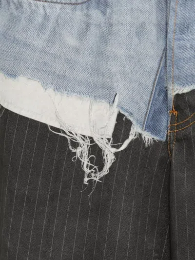 Acne Studios Bicolor Denim Jeans In Multi