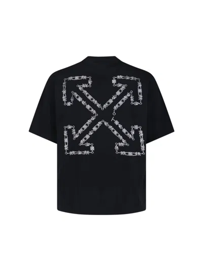 Off-white Chain Arrow T-shirt In Black