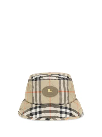 Burberry Multicolor Polyamide Bucket Hat In Brown