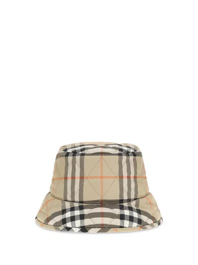 Burberry Multicolor Polyamide Bucket Hat In Brown