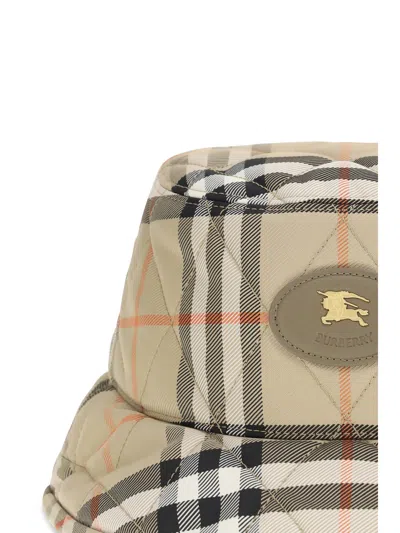 Burberry Multicolor Polyamide Bucket Hat In Brown
