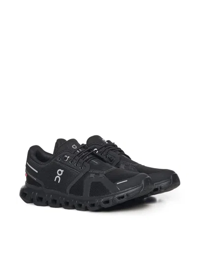 On Breathable Mesh Sneakers With Distinctive Segmented Sole In Black