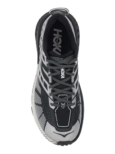 Hoka U Speedgoat 2ts Black Low Top Sneakers With Printed Laces And Logo Lettering On The Side In Tech Fab