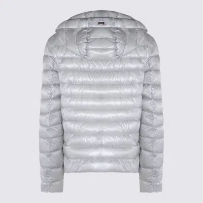 Herno Light Grey Down Jacket In Silver
