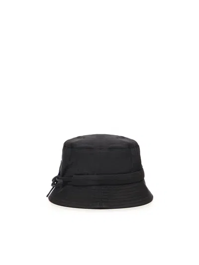 Jacquemus Black Le Bob Gadjo Solid Bucket Hat In Black