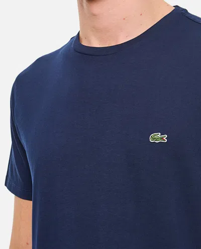 Lacoste Mens Classic Fit Cotton Jersey T-shirt In Blue