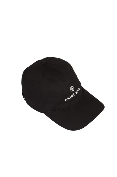 Anine Bing Jeremy Baseball Logo Detail Hat In Black