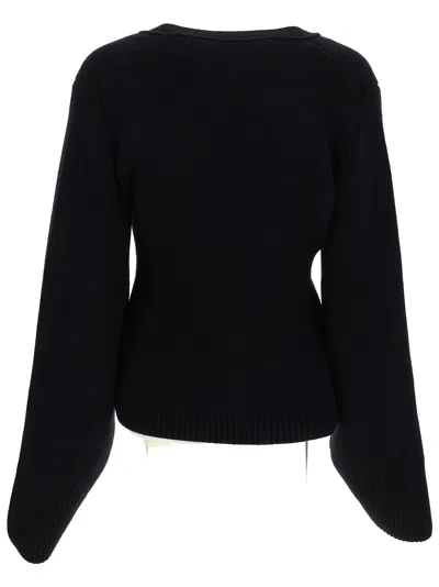 Khaite Scarlet Cashmere Cropped Cardigan In Black