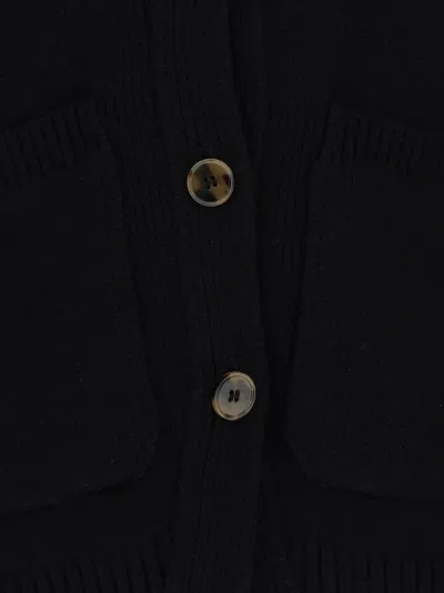 Khaite Scarlet Cashmere Cropped Cardigan In Black