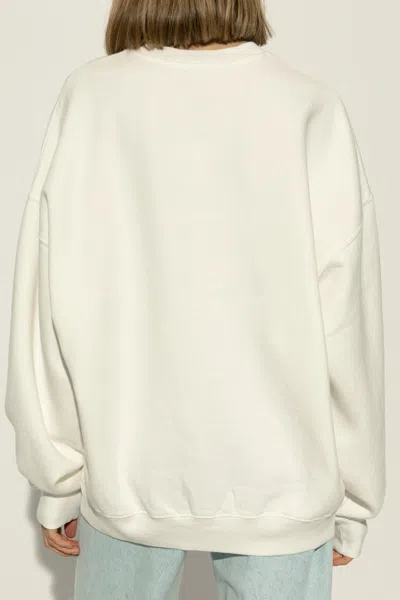 Anine Bing Womens Off White Miles Oversized Cotton-fleece Sweatshirt