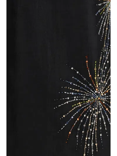 Staud Albee Beaded-detail High-neck Mini Dress In Black