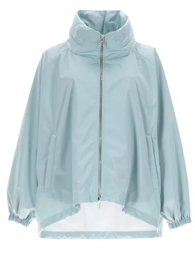 Moorer Stand-collar Oversized Jacket In Blue