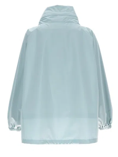 Moorer Stand-collar Oversized Jacket In Blue